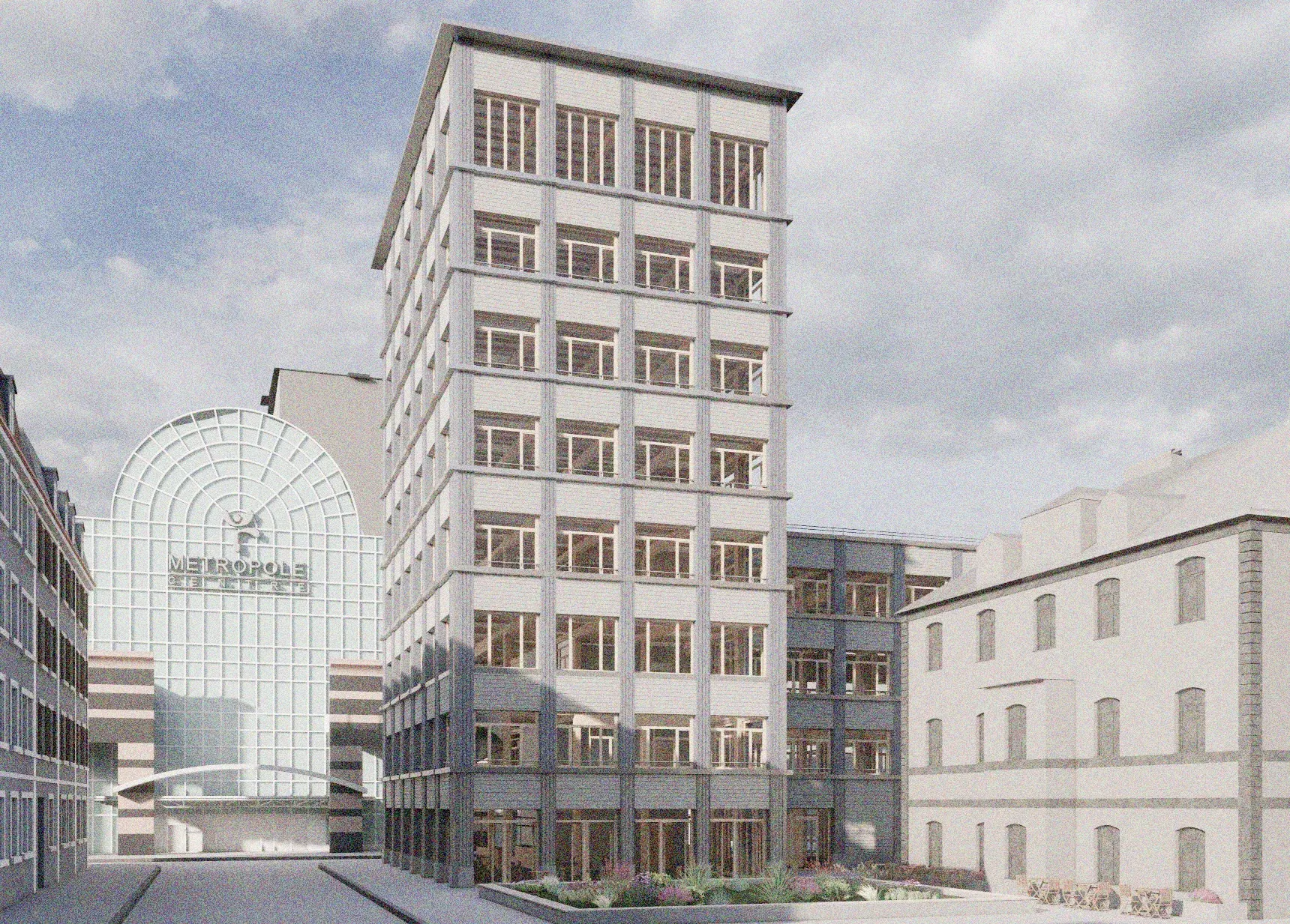 Architectural representation: Manufactory in La Chaux-de-Fonds.