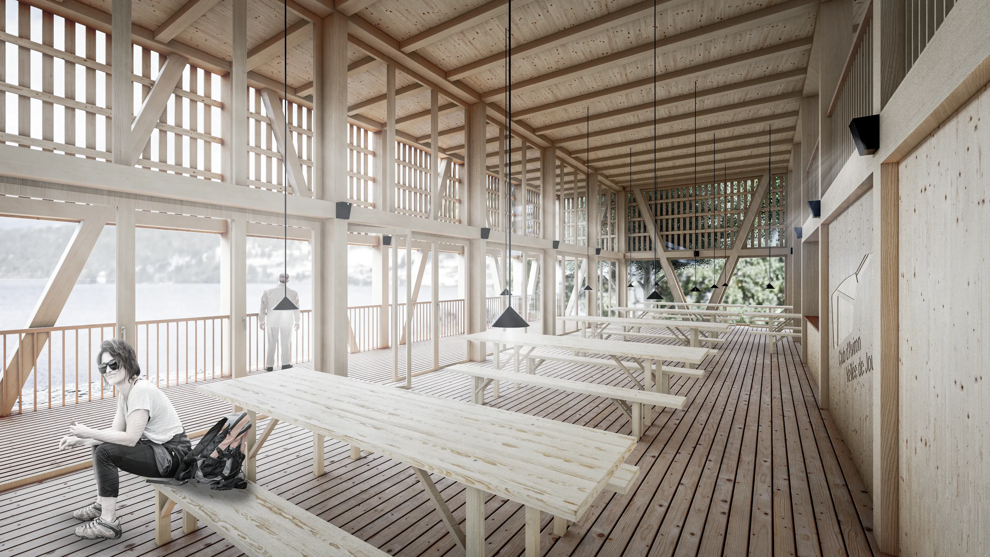 Architectural representation: Rowing Club on Lac de Joux.